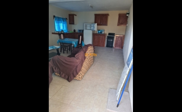 View of Kitchen and living area