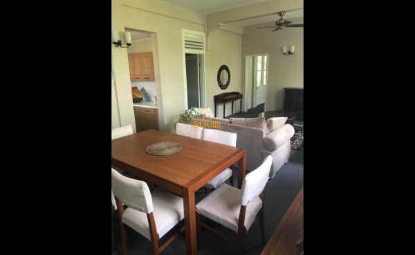 View of kitchen from living room